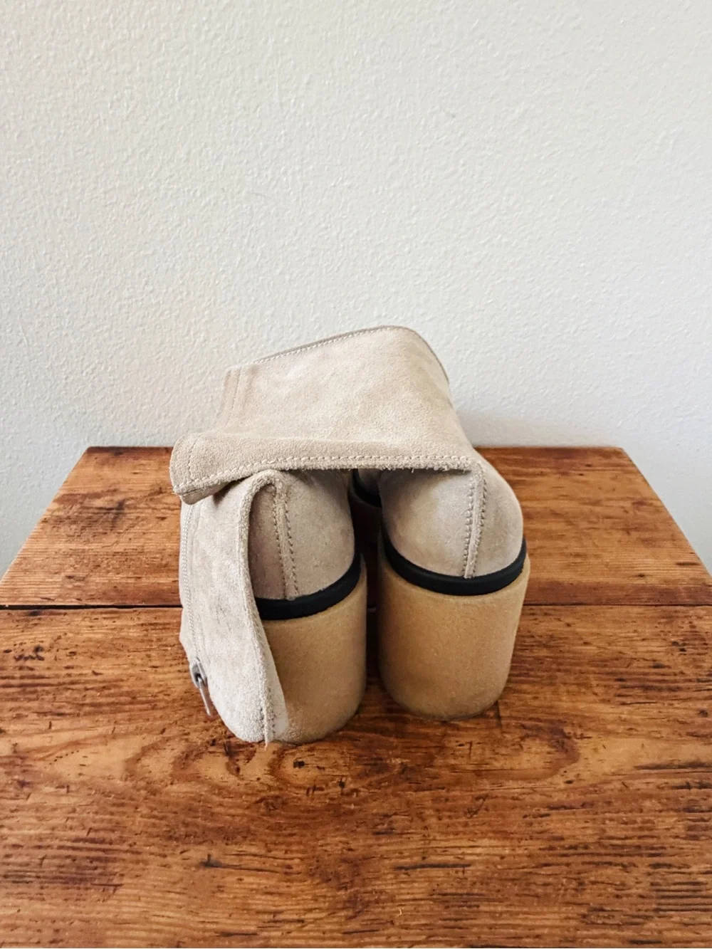 Free People Gigi Suede Boots - Phantom Beige Tan